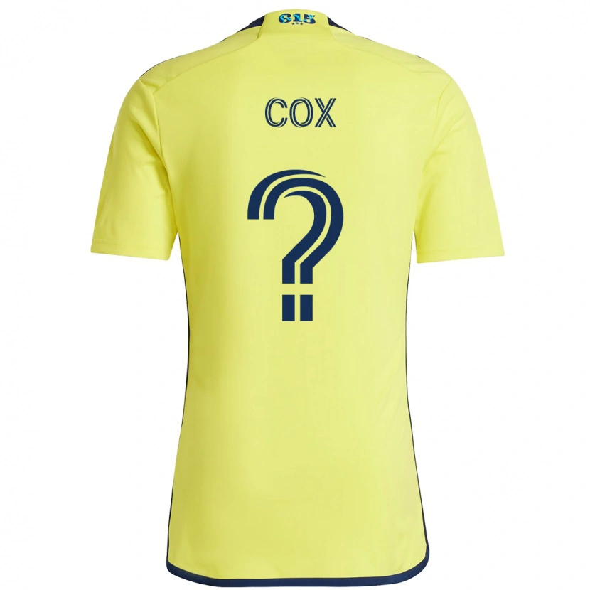 Danxen Barn Justin Cox #0 Gul Marinblå Hemmatröja Matchtröjor 2025/26 Tröjor T-Tröja
