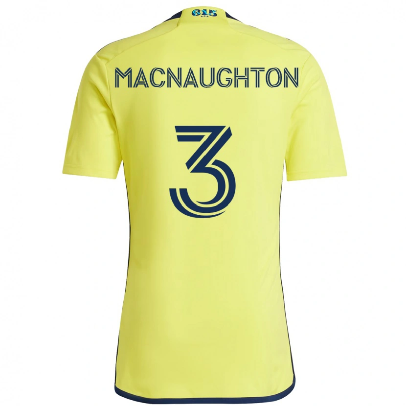 Danxen Barn Lukas Macnaughton #3 Gul Marinblå Hemmatröja Matchtröjor 2025/26 Tröjor T-Tröja