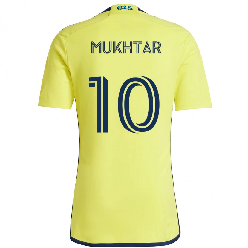 Danxen Barn Hany Mukhtar #10 Gul Marinblå Hemmatröja Matchtröjor 2025/26 Tröjor T-Tröja