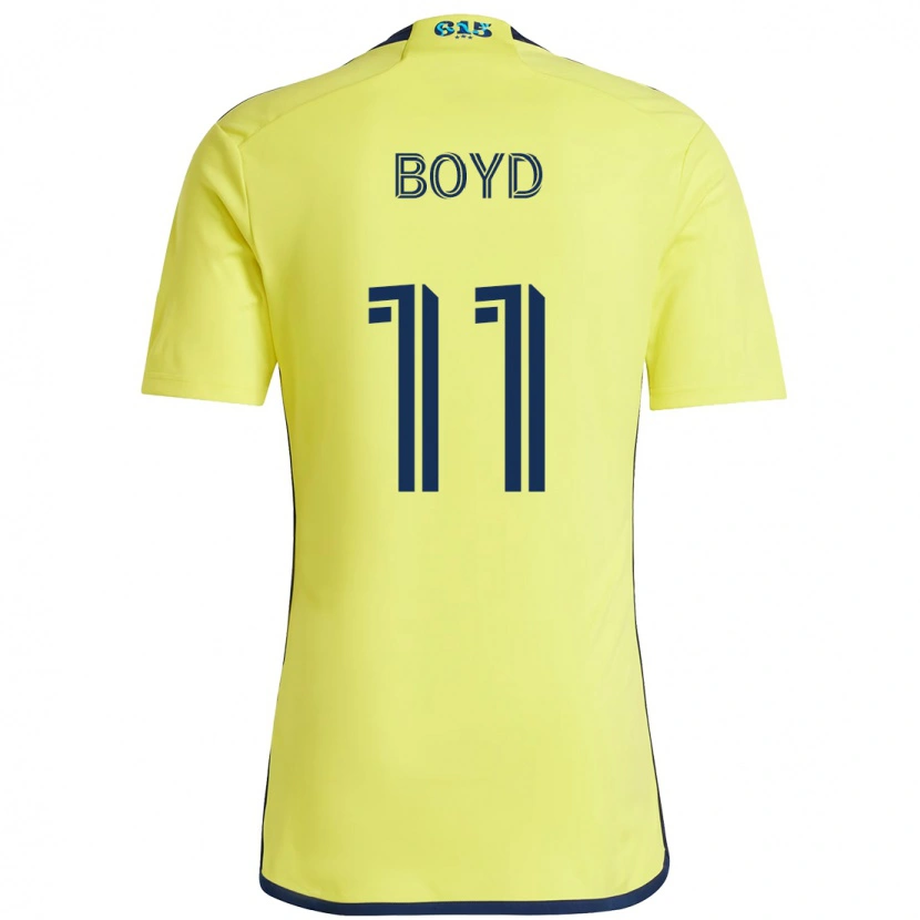 Danxen Barn Tyler Boyd #11 Gul Marinblå Hemmatröja Matchtröjor 2025/26 Tröjor T-Tröja