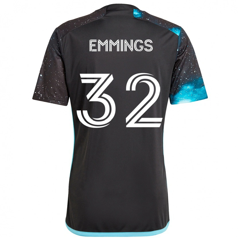Danxen Barn Fred Emmings #32 Svart Blå Hemmatröja Matchtröjor 2025/26 Tröjor T-Tröja