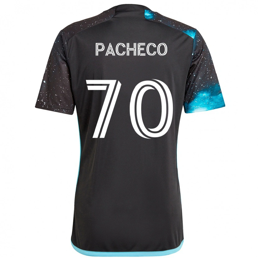 Danxen Barn Diogo Pacheco #70 Svart Blå Hemmatröja Matchtröjor 2025/26 Tröjor T-Tröja