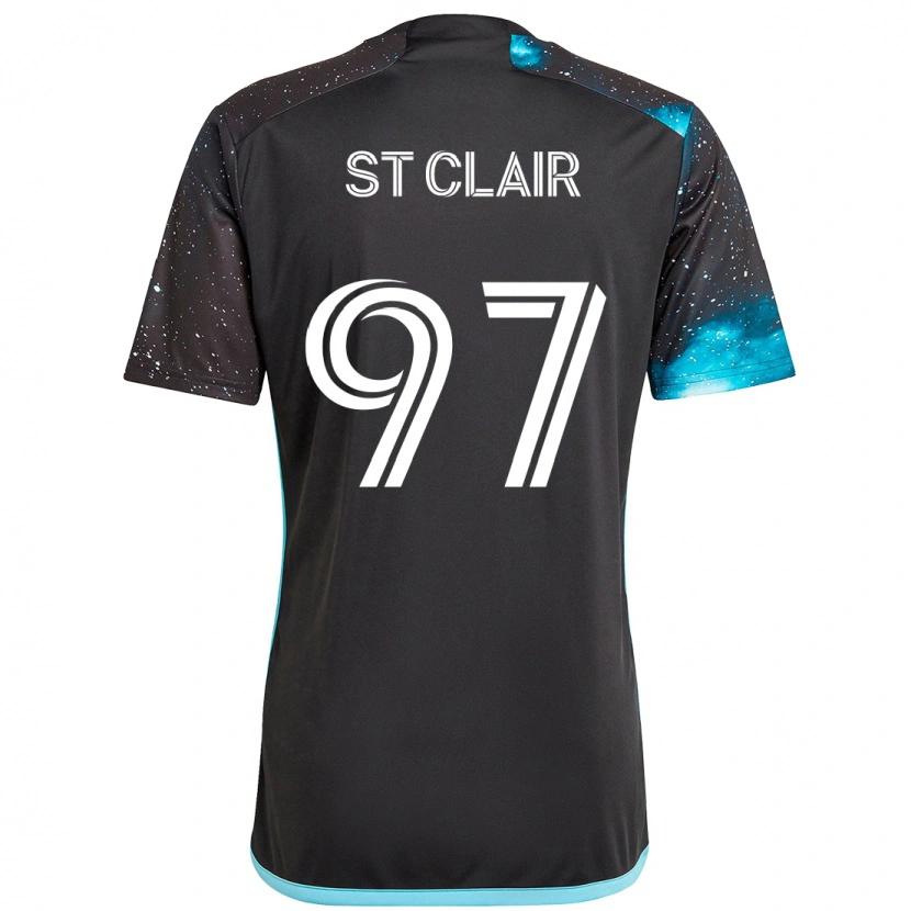 Danxen Barn Dayne St. Clair #97 Svart Blå Hemmatröja Matchtröjor 2025/26 Tröjor T-Tröja