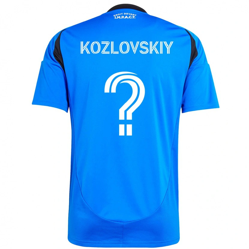 Danxen Barn Sergei Kozlovskiy #0 Mörkblå Svart Hemmatröja Matchtröjor 2025/26 Tröjor T-Tröja