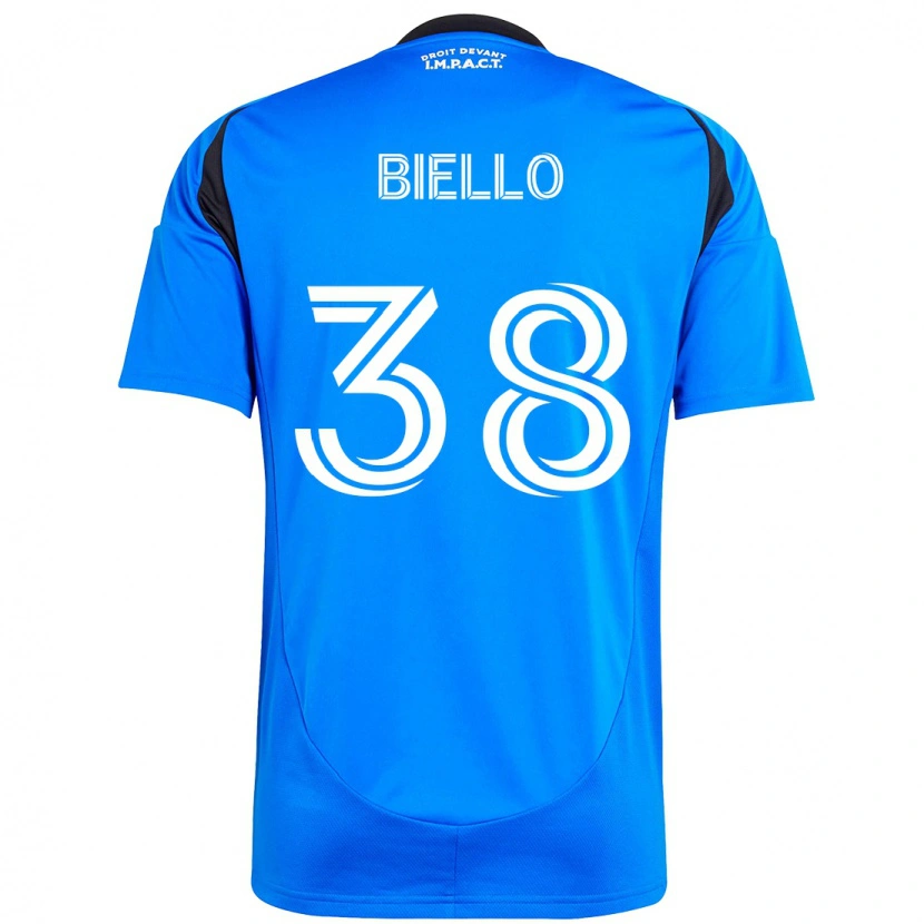 Danxen Barn Alessandro Biello #38 Mörkblå Svart Hemmatröja Matchtröjor 2025/26 Tröjor T-Tröja