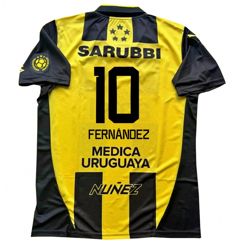 Danxen Barn Leonardo Fernández #10 Gul Svart Hemmatröja Matchtröjor 2025/26 Tröjor T-Tröja