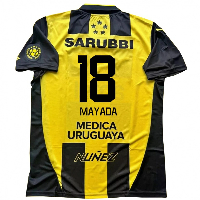 Danxen Barn Camilo Mayada #18 Gul Svart Hemmatröja Matchtröjor 2025/26 Tröjor T-Tröja
