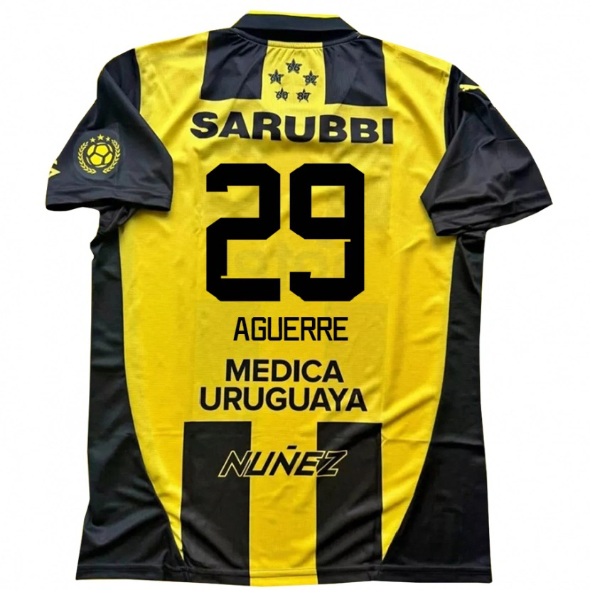 Danxen Barn Washington Aguerre #29 Gul Svart Hemmatröja Matchtröjor 2025/26 Tröjor T-Tröja