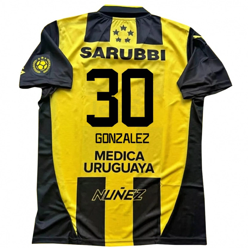 Danxen Barn Ángel González #30 Svart Gul Hemmatröja Matchtröjor 2025/26 Tröjor T-Tröja