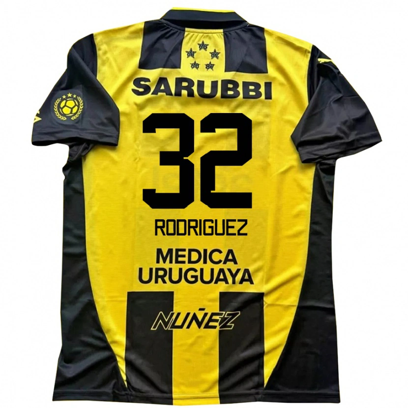 Danxen Barn Randall Rodríguez #32 Svart Gul Hemmatröja Matchtröjor 2025/26 Tröjor T-Tröja