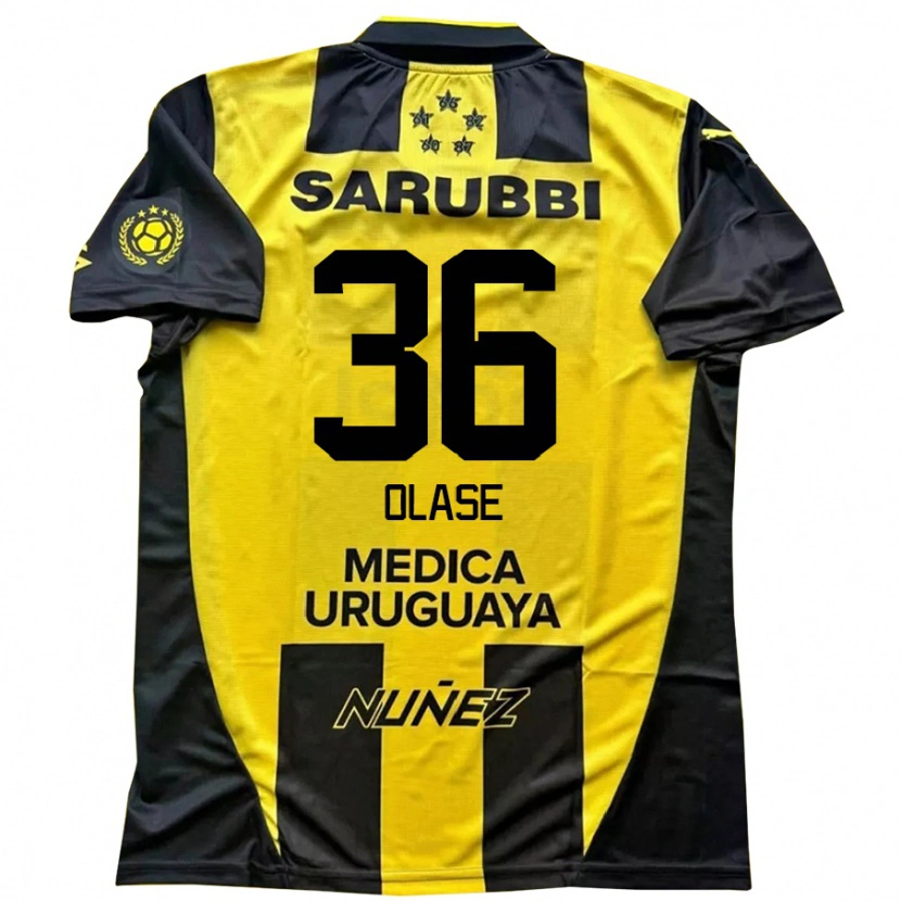 Danxen Barn Tomás Olase #36 Gul Svart Hemmatröja Matchtröjor 2025/26 Tröjor T-Tröja