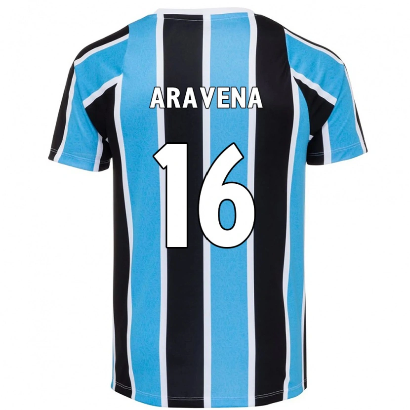 Danxen Barn Alexander Aravena #16 Blå Svart Vit Hemmatröja Matchtröjor 2025/26 Tröjor T-Tröja