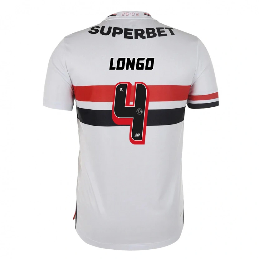 Danxen Barn Santiago Longo #4 Röd Svart Vit Hemmatröja Matchtröjor 2025/26 Tröjor T-Tröja