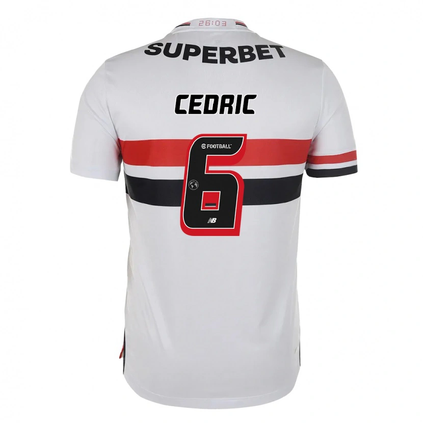 Danxen Barn Cédric Soares #6 Röd Svart Vit Hemmatröja Matchtröjor 2025/26 Tröjor T-Tröja