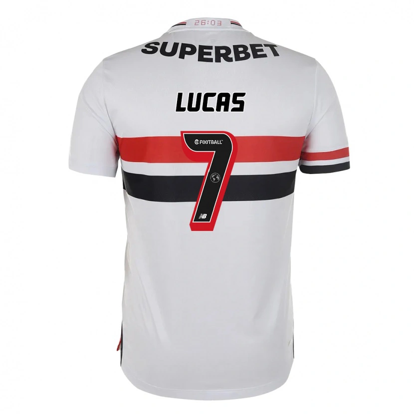 Danxen Barn Lucas Moura #7 Röd Svart Vit Hemmatröja Matchtröjor 2025/26 Tröjor T-Tröja
