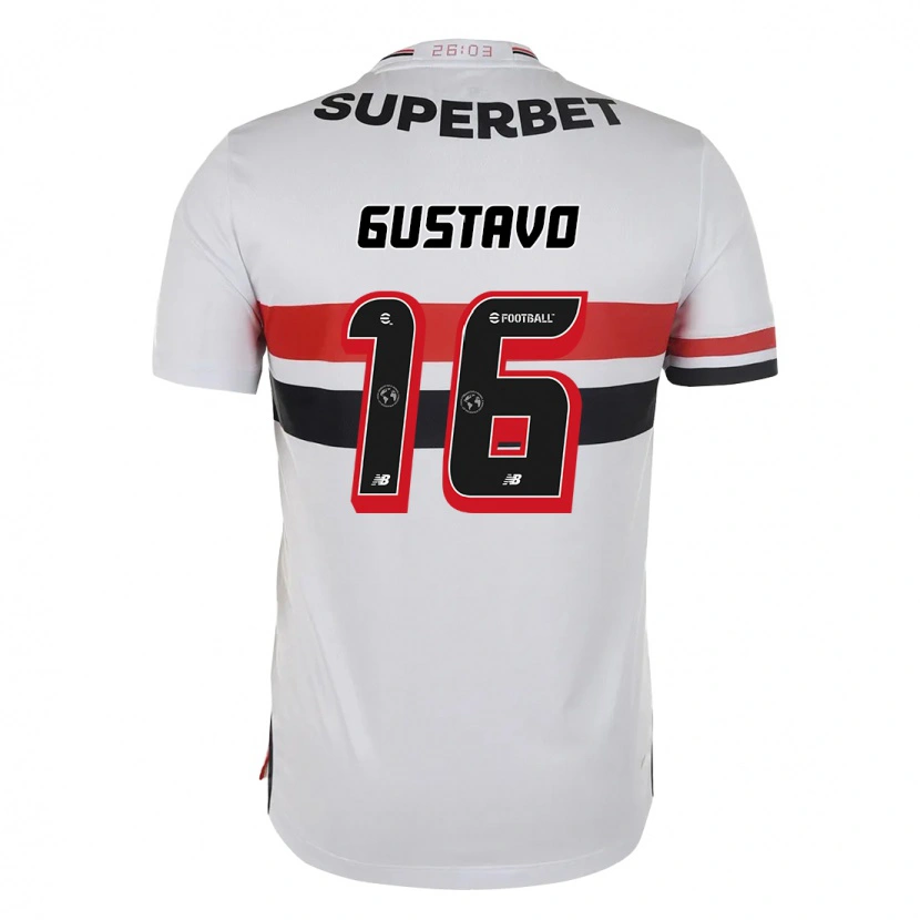 Danxen Barn Luiz Gustavo #16 Röd Svart Vit Hemmatröja Matchtröjor 2025/26 Tröjor T-Tröja