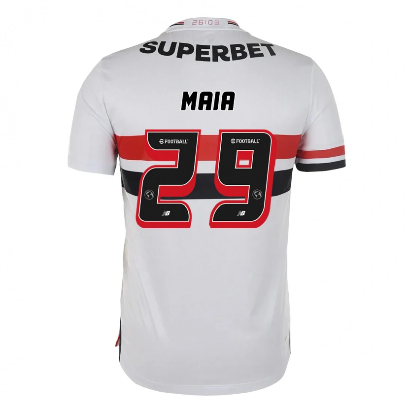 Danxen Barn Pablo Maia #29 Röd Svart Vit Hemmatröja Matchtröjor 2025/26 Tröjor T-Tröja