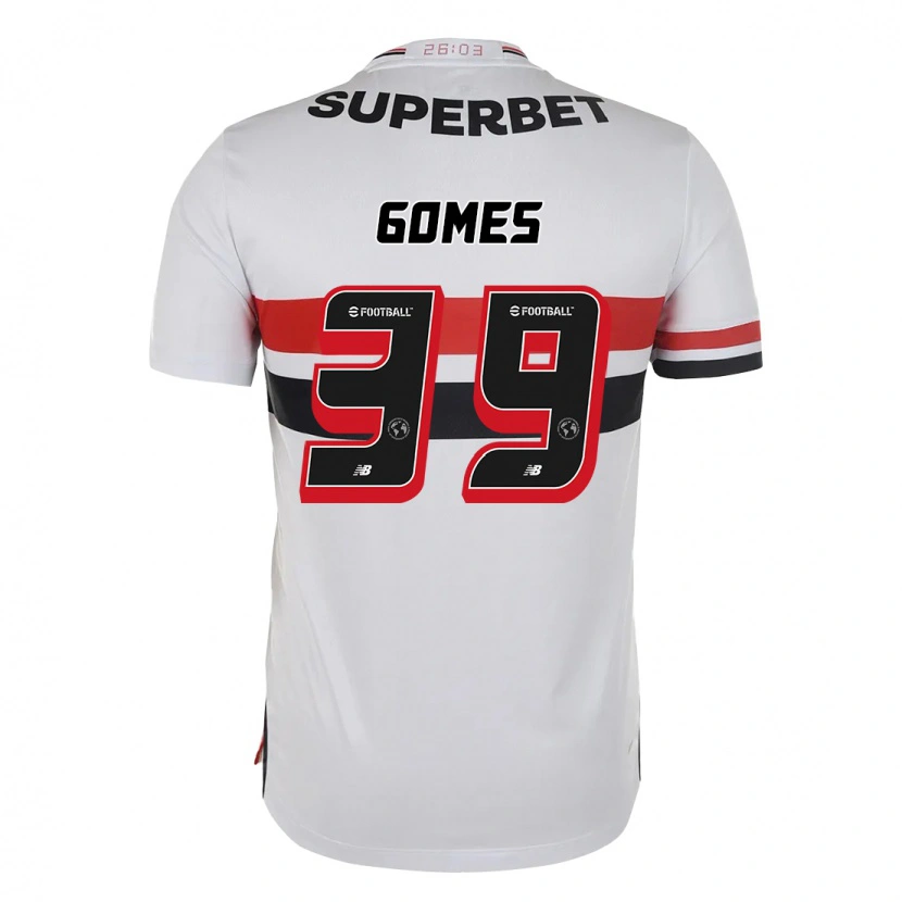 Danxen Barn William Gomes #39 Röd Svart Vit Hemmatröja Matchtröjor 2025/26 Tröjor T-Tröja