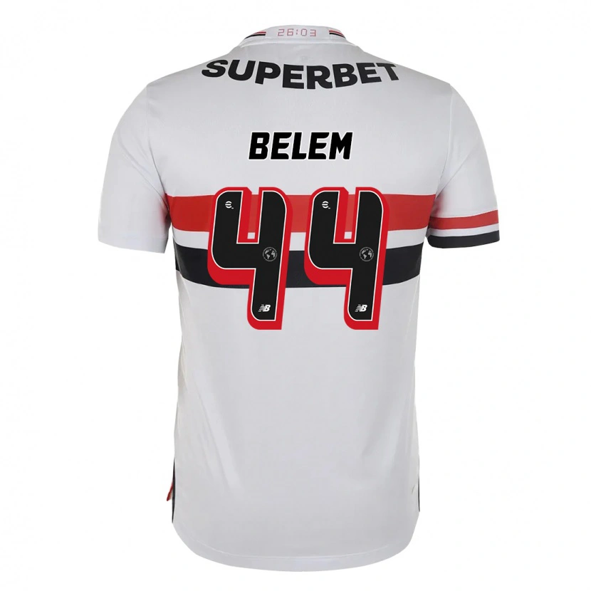 Danxen Barn Matheus Belém #44 Röd Svart Vit Hemmatröja Matchtröjor 2025/26 Tröjor T-Tröja