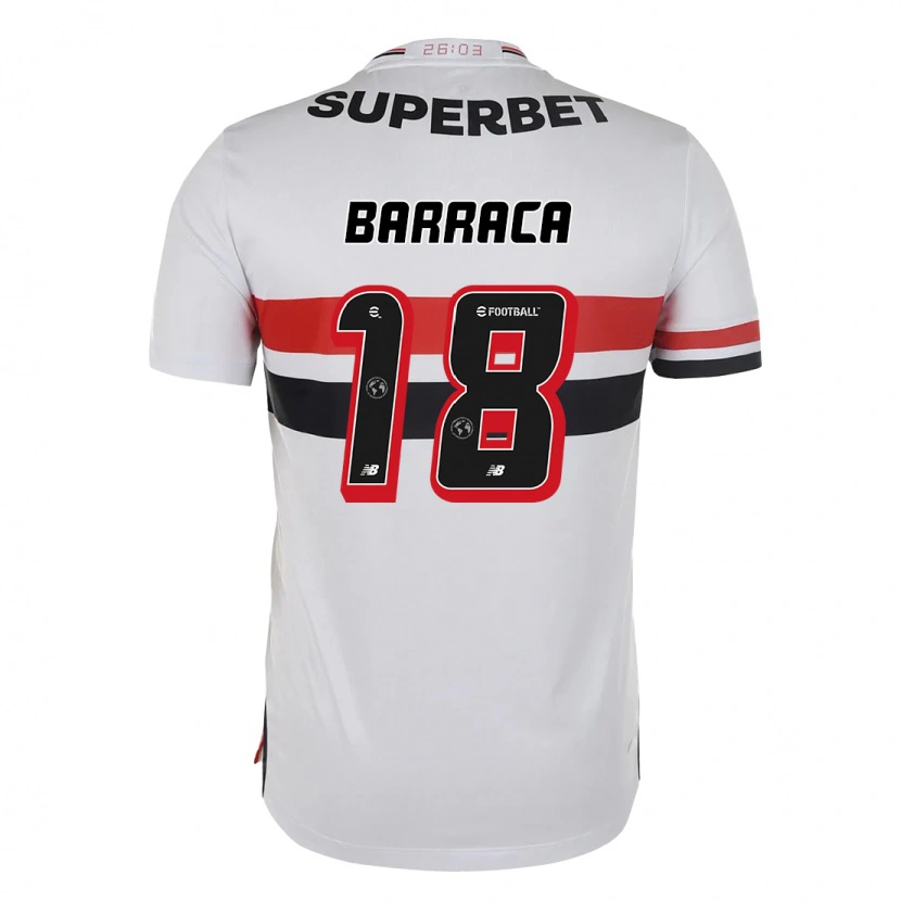 Danxen Barn Barraca #18 Röd Svart Vit Hemmatröja Matchtröjor 2025/26 Tröjor T-Tröja