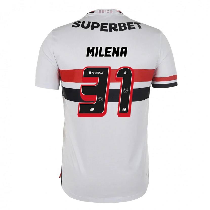 Danxen Barn Milena #31 Röd Svart Vit Hemmatröja Matchtröjor 2025/26 Tröjor T-Tröja