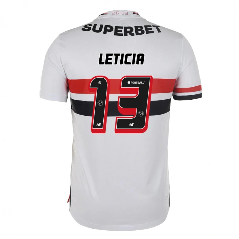 Danxen Barn Leticia #13 Röd Svart Vit Hemmatröja Matchtröjor 2025/26 Tröjor T-Tröja