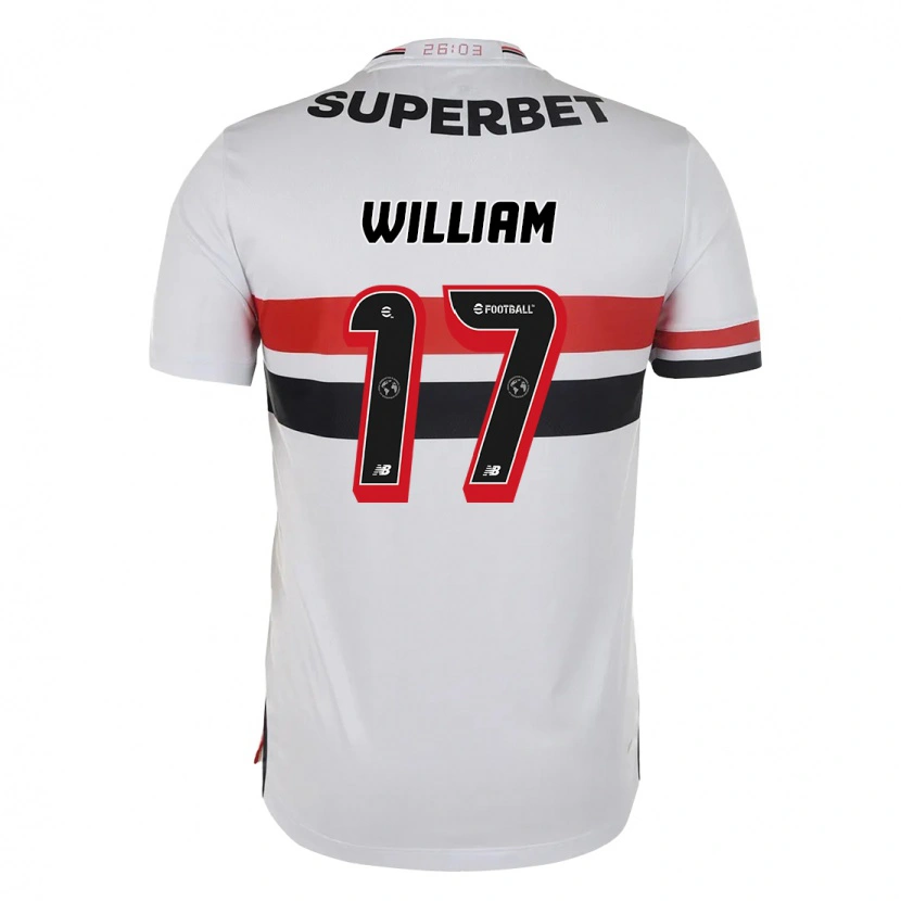 Danxen Barn William #17 Röd Svart Vit Hemmatröja Matchtröjor 2025/26 Tröjor T-Tröja