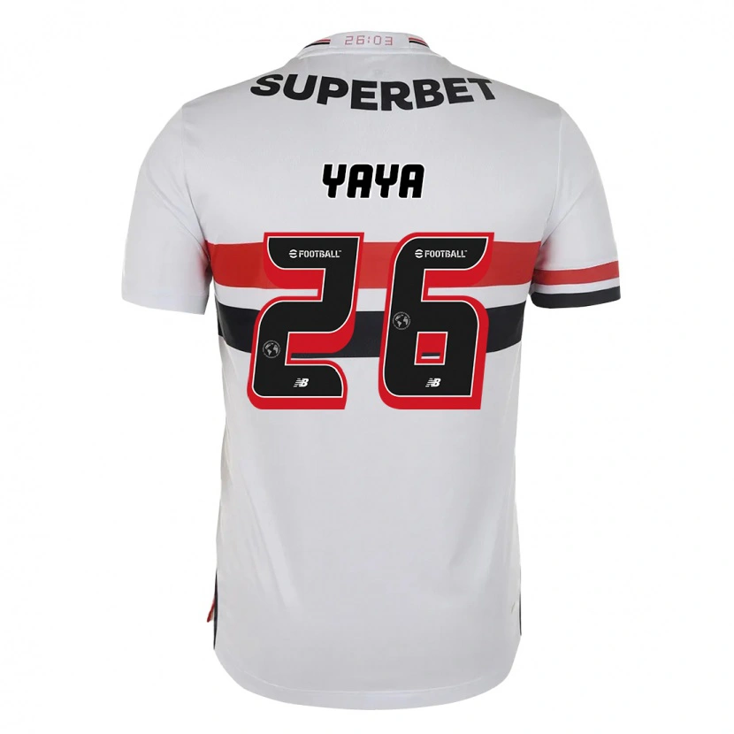 Danxen Barn Yaya #26 Röd Svart Vit Hemmatröja Matchtröjor 2025/26 Tröjor T-Tröja