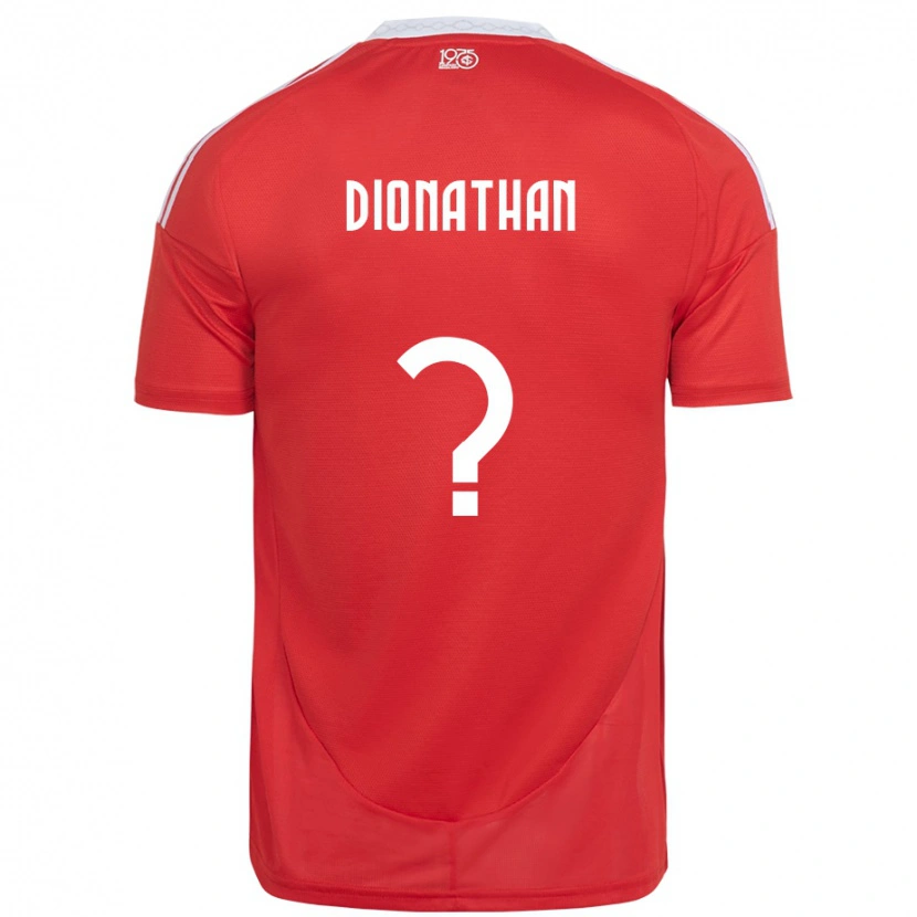 Danxen Barn Dionathan #0 Röd Vit Hemmatröja Matchtröjor 2025/26 Tröjor T-Tröja