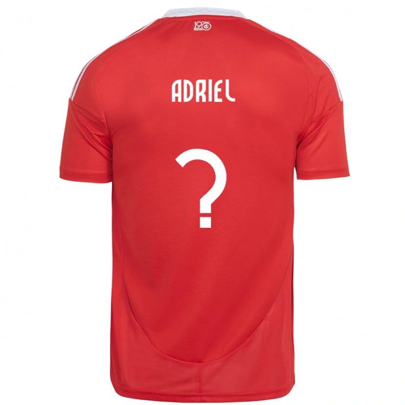 Danxen Barn Adriel #0 Röd Vit Hemmatröja Matchtröjor 2025/26 Tröjor T-Tröja
