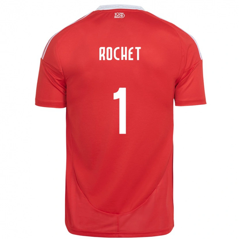 Danxen Barn Sergio Rochet #1 Röd Vit Hemmatröja Matchtröjor 2025/26 Tröjor T-Tröja