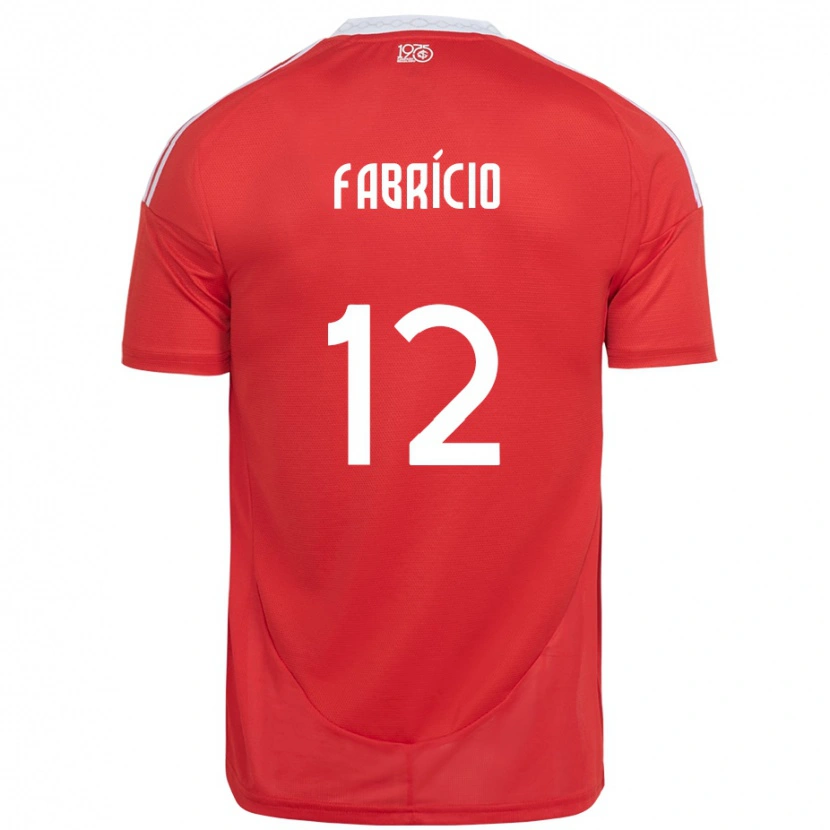 Danxen Barn Fabrício #12 Röd Vit Hemmatröja Matchtröjor 2025/26 Tröjor T-Tröja