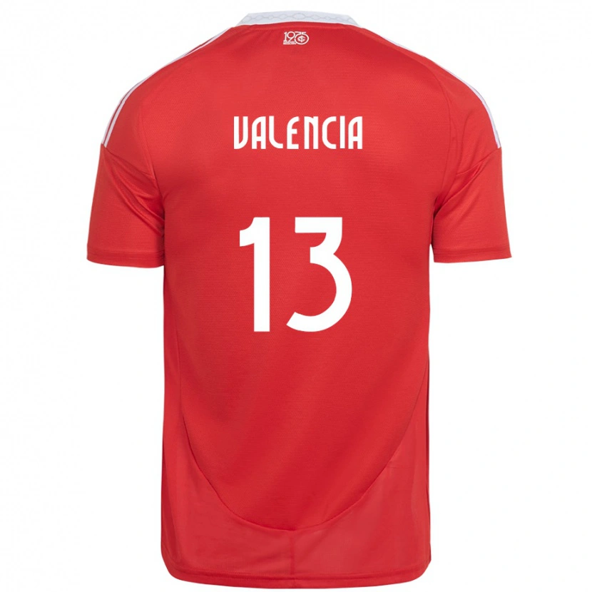 Danxen Barn Enner Valencia #13 Röd Vit Hemmatröja Matchtröjor 2025/26 Tröjor T-Tröja