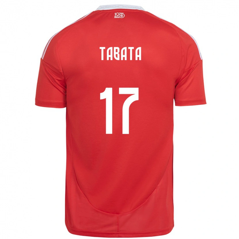 Danxen Barn Bruno Tabata #17 Röd Vit Hemmatröja Matchtröjor 2025/26 Tröjor T-Tröja