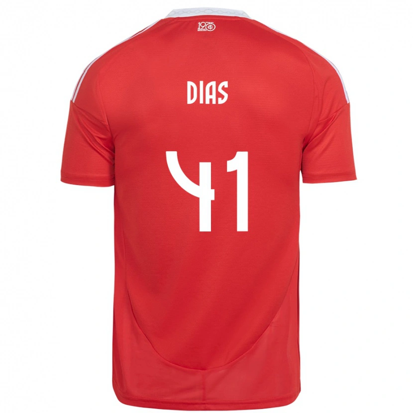 Danxen Barn Matheus Dias #41 Röd Vit Hemmatröja Matchtröjor 2025/26 Tröjor T-Tröja