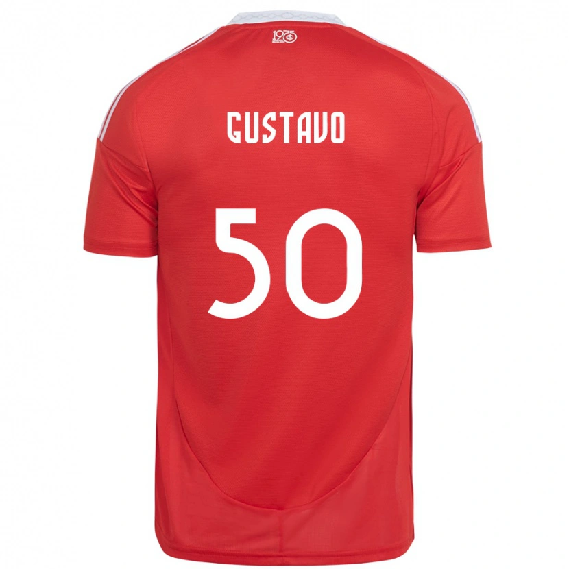 Danxen Barn Gustavo #50 Röd Vit Hemmatröja Matchtröjor 2025/26 Tröjor T-Tröja