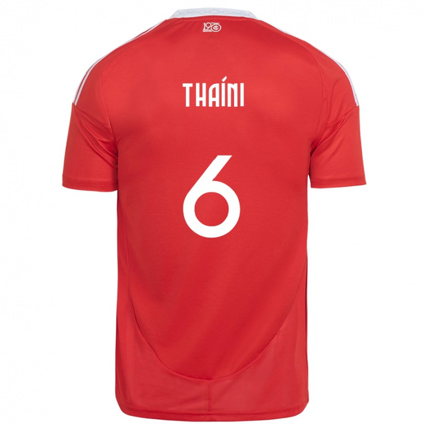 Danxen Barn Thaíni #6 Röd Vit Hemmatröja Matchtröjor 2025/26 Tröjor T-Tröja