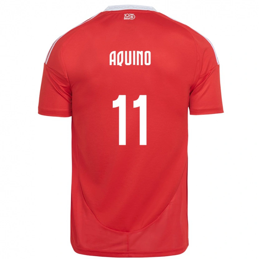 Danxen Barn Belén Aquino #11 Röd Vit Hemmatröja Matchtröjor 2025/26 Tröjor T-Tröja