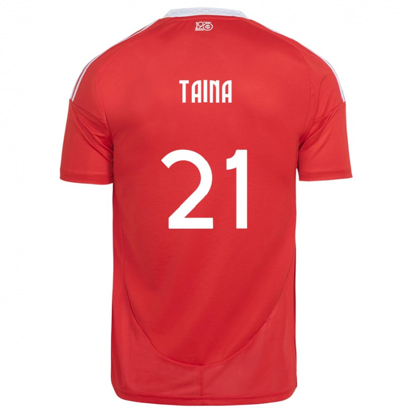 Danxen Barn Tainá #21 Röd Vit Hemmatröja Matchtröjor 2025/26 Tröjor T-Tröja