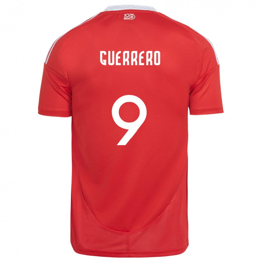 Danxen Barn Paolo Guerrero #9 Röd Vit Hemmatröja Matchtröjor 2025/26 Tröjor T-Tröja