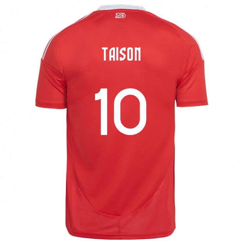 Danxen Barn Taison #10 Röd Vit Hemmatröja Matchtröjor 2025/26 Tröjor T-Tröja