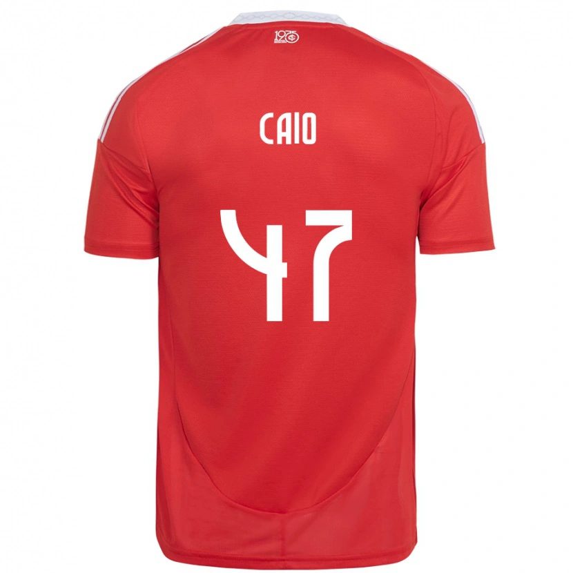Danxen Barn Caio Vidal #47 Röd Vit Hemmatröja Matchtröjor 2025/26 Tröjor T-Tröja
