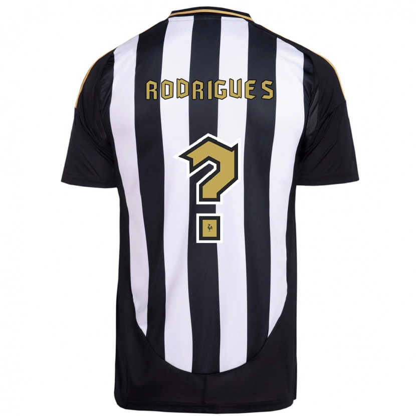 Danxen Barn Vinicius Rodrigues #0 Vit Svart Hemmatröja Matchtröjor 2025/26 Tröjor T-Tröja