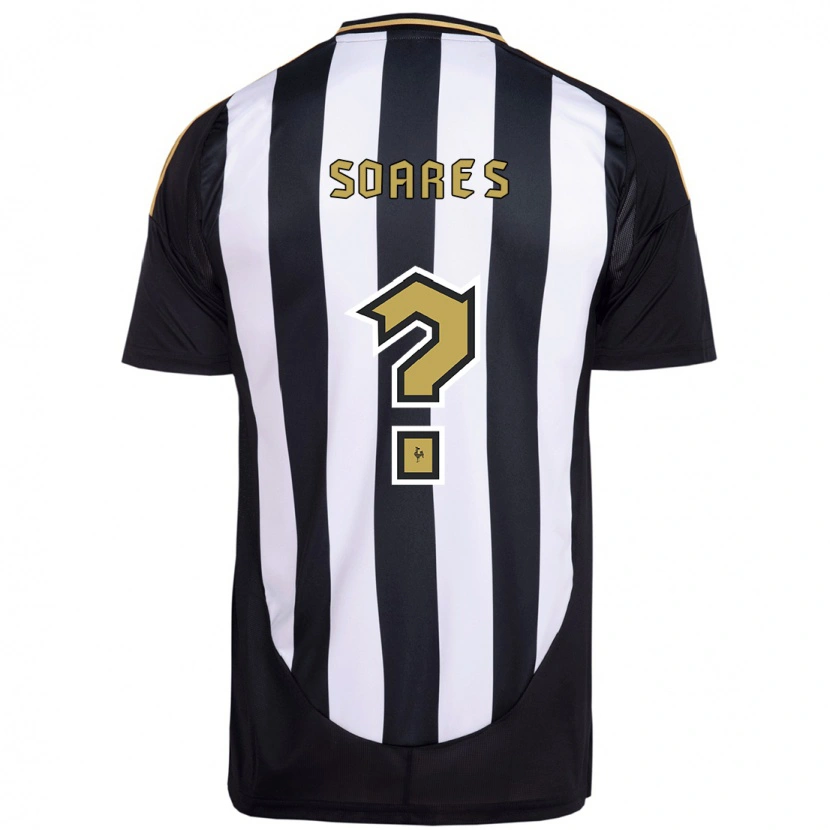 Danxen Barn Cauã Soares #0 Vit Svart Hemmatröja Matchtröjor 2025/26 Tröjor T-Tröja