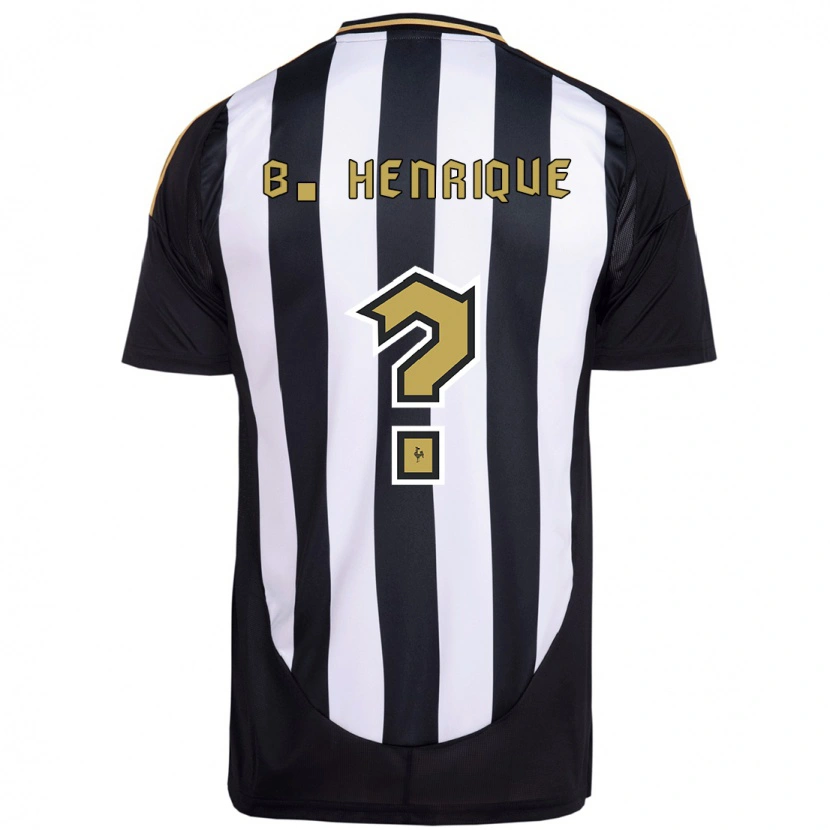 Danxen Barn Bruno Henrique #0 Vit Svart Hemmatröja Matchtröjor 2025/26 Tröjor T-Tröja