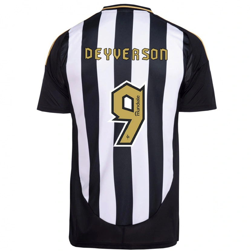 Danxen Barn Deyverson #9 Vit Svart Hemmatröja Matchtröjor 2025/26 Tröjor T-Tröja