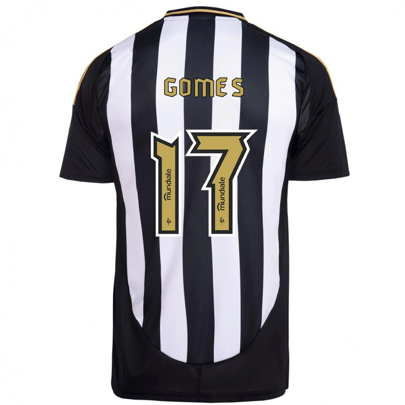 Danxen Barn Igor Gomes #17 Vit Svart Hemmatröja Matchtröjor 2025/26 Tröjor T-Tröja