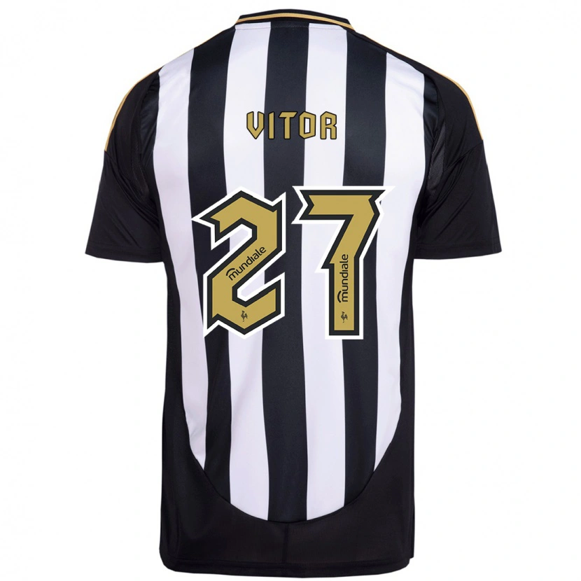 Danxen Barn Paulo Vitor #27 Vit Svart Hemmatröja Matchtröjor 2025/26 Tröjor T-Tröja