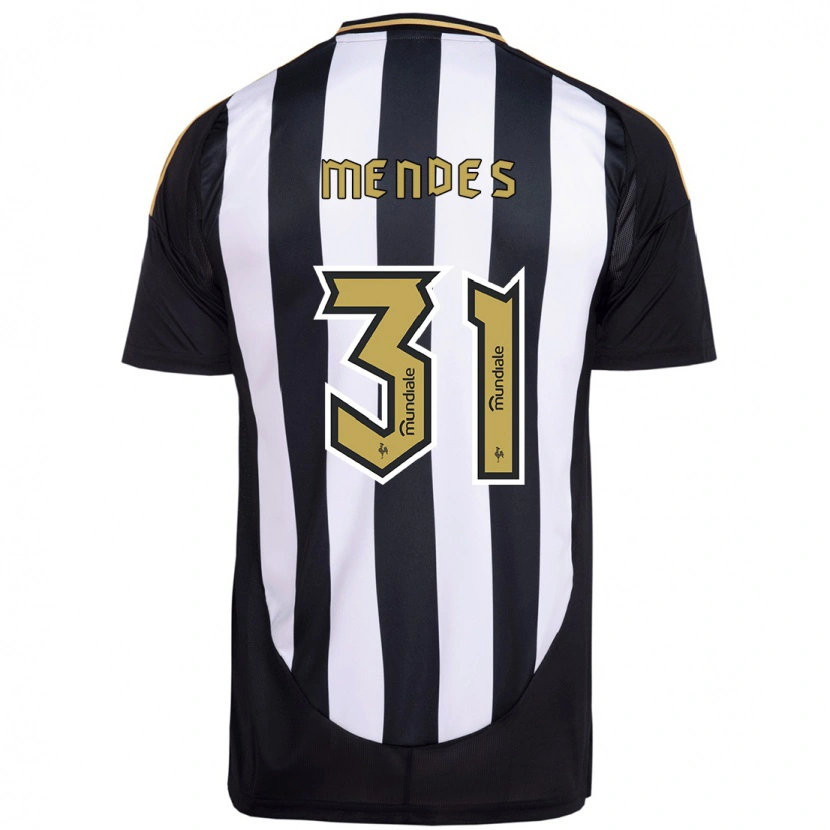Danxen Barn Matheus Mendes #31 Vit Svart Hemmatröja Matchtröjor 2025/26 Tröjor T-Tröja