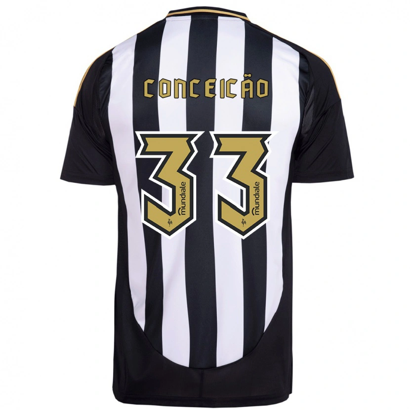 Danxen Barn Robert Conceição #33 Vit Svart Hemmatröja Matchtröjor 2025/26 Tröjor T-Tröja